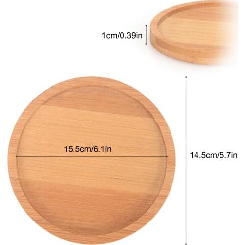 Bamboo Bamboo Tray Planting Pots Planting Pot Plant Tray Tray Garden Bamboo Round Flower Pots Gardening Supplies Flower Pot Tray