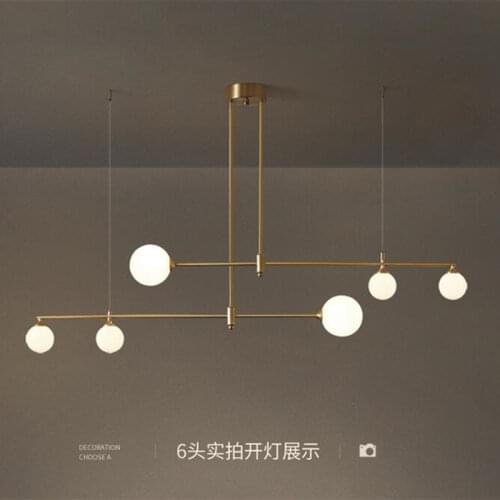 Nordic Glass Ball Chandelier Lighting For Dinning Room/Bedroom /Kitchen Modern LED Light Fixture Designer Hanging Lamp/Lights