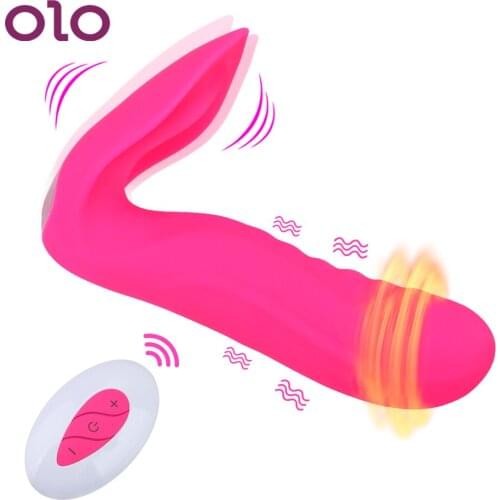 OLO Heating Panties Lay On Dildo Vibrator Sex Toys for Women Adult Products G-spot Massager Wearable Vibrator Clit Stimulator