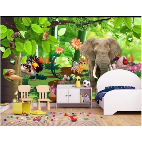 Custom photo wallpaper for walls 3 d mural Modern pastoral style beautiful elephant childrens room background wall painting
