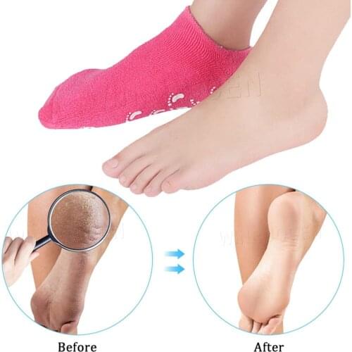 Silicone Gel SPA Socks Men Women Winter Moisturizing Feet Care Anti Crack Dry Exfoliating Whitening Sock Inserts Pads