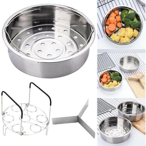 Stainless Steel Steamer Basket Egg Steamer Instant Tray Rack Dining Kitchen Pot Kitchen Tools Set Accessories R9P4