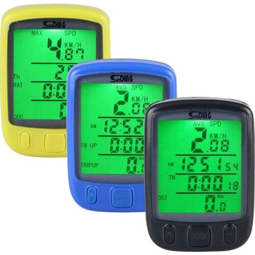 Bicycle Road Bike Mountain Bike Stopwatch 563AC Bicycle Speed Meter Paper English Cable Wireless Night Light Mileage Speedometer