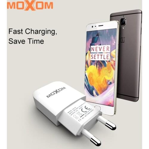MOXOM Travel USB Charger Mobile Phone Charger EU Plug Wall Charger Adapter for Samsung S9 Mi 8 for iPhone X XS Max