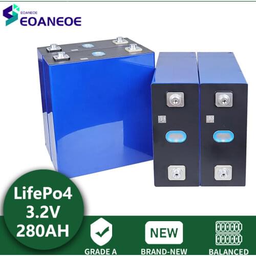 New 3.2v280ah lifepo4 rechargeable battery lithium iron phosphate solar battery 12v 24v 280ah EU and US duty-free