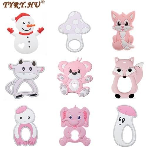 TYRY.HU 1PC Silicone Teethers Cute BPA Free For Baby Teething Toys Baby Teething Rodent For Nursing Necklace Toddler toys