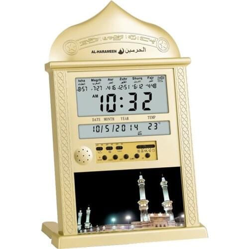 1PC LED Islamic Muslim Prayer Clock Azan Athan Alarm Table Clock Backlight Prayer Clocks with LCD Display Home Decor Alarm Clock