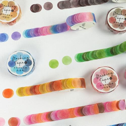 100PCS/Roll Multi-Color Shaped Washi Tape Candy Sticky Paper Fruit Tape Masking Sticker Photo Scrapbooking Decor DIY Crafts