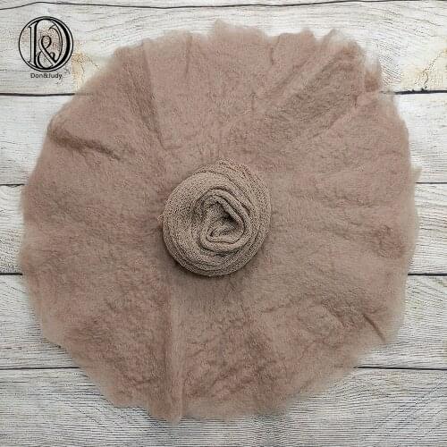 Don&Judy 2pcs/set 100% Wool Blanket+ Wrap Layer Felt Fleece Super Soft Basket Filler Stuffer Newborn Baby Photography Props
