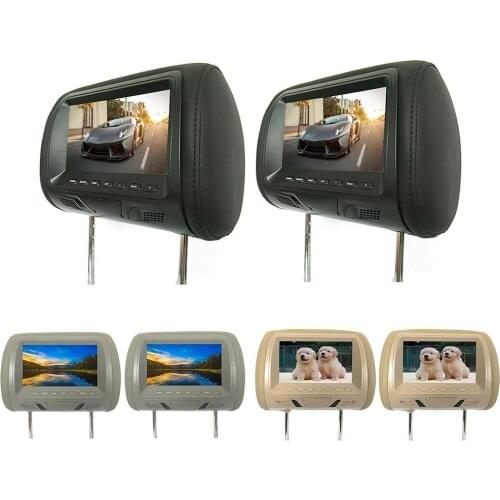 2x 7 Inch Rear-Mounted Car Headrest Universal Hd Digital Screen Image Lcd Display Pair