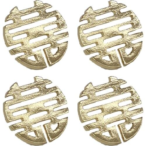 4pcs Enamel Pin Golden Custom Wedding Brooches Backpack Clothes Lapel Pins Bag Badge Jewelry For Children