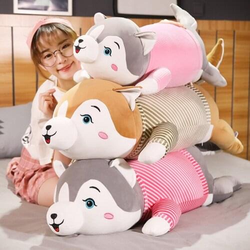 40-100cm Cute Husky Plush Toy Dog Soft Stuffed Pillow Animal Doll for Kids Girl baby Present lovely birthday Xmas Christmas Gift