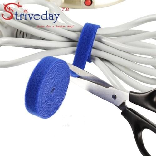 5 meters/roll magic tape nylon cable ties Width 4cm cable wire ties Earphone Winder velcroe tie 4 colors choose from
