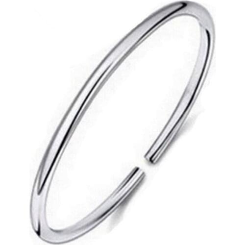 KOFSAC New Charm 925 Sterling Silver Bracelet For Women Wedding Party Simple Glossy Bracelets Bangles Jewelry Girl Best Gift