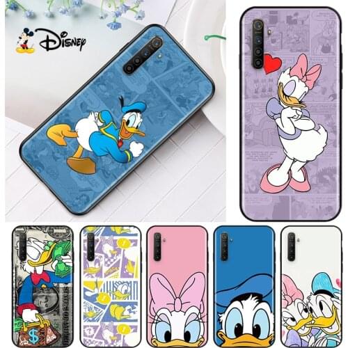 Duck Donald Cartoon For OPPO Reno 5 4Z 4SE 4F 4 3 ACE 2F 2Z 2 Z 10X zoom A PRO Plus Lite 5G 4G Black Sofe Phone Case