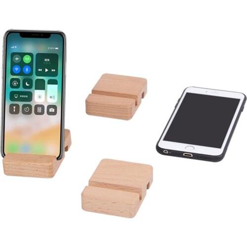 Mobile Phone Universal Slot Wood Bracket Phone Bracket IPad Flat Bracket Desktop Phone Stand Cell Phone Bracket Holder Accessory