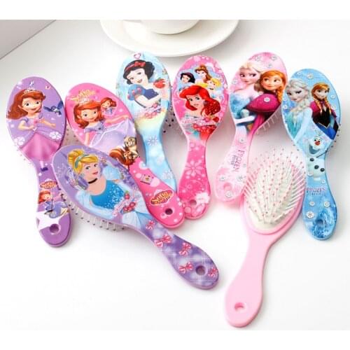 Disney Mickey Frozen Elsa Anna Princess Cartoon Childrens Massage Hair Brushes Care Baby Girl Cute Air Comb Children Toys Gift