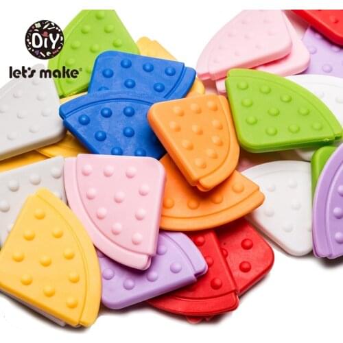 Lets Make 10pc Silicone Teether Molar Toys For Baby Bibs Teether Toys DIY Crafts Silicone Beads Teether For Infants Toys