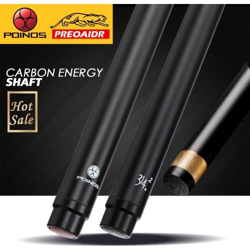 Chinese Brand PREOAIDR POINOS Billard Shaft Professional Black Carbon Pool Shaft 10.8mm/11.75mm Cost-effective Billiards Shaft