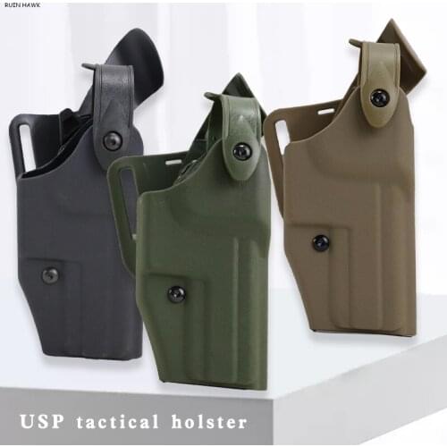 HK USP Compact Pistol Holster Military Shooting Gun Carry Case Right Hand Quick Drop Tactical Belt Holster For Airsoft Hunting