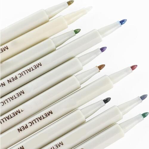 Markers Paint Pens Fine Point Metal Art Permanent Marker For Painting Rocks Black Paper Photo Album Scrapbooking Christmas Craft