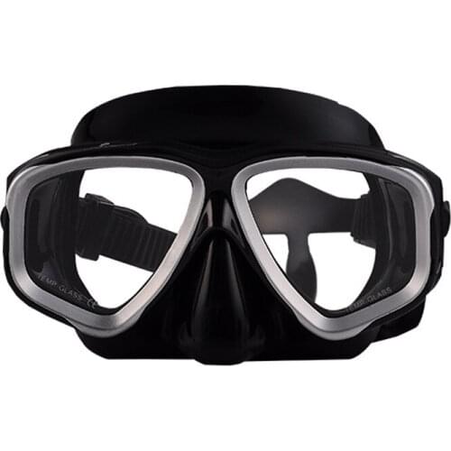 C308-2 myopia Anti-fog and wear-resistant tempered glass diving mirror Snorkeling Silicone goggles Adult Multi-color optional