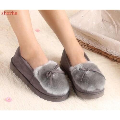 Lovely Ladies Home Floor Soft Women indoor Slippers Outsole Cotton-Padded Shoes Female Cashmere winter Warm Casual Shoes