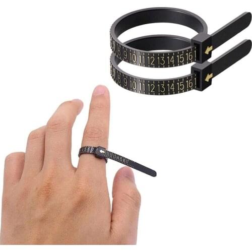 Hot Ring Size Tool Kit Finger Size Measuring Tool with Jewel Polishing Cloth