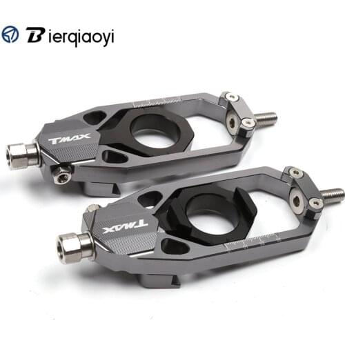 For Yamaha TMAX 530 2012 2013 2014 2015 2016 TMAX530 Tensioners Catena Rear Axle Spindle Chain Adjuster TMAX530 Accessories CNC