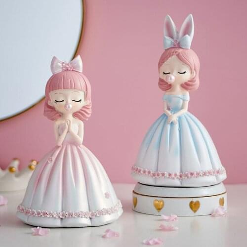 2021 Nette Mädchen Kleine Prinzessin Dekoration Kreative Blase Blasen Harz Modell Mädchen Schlafzimmer Decor Kinder Geburtstag