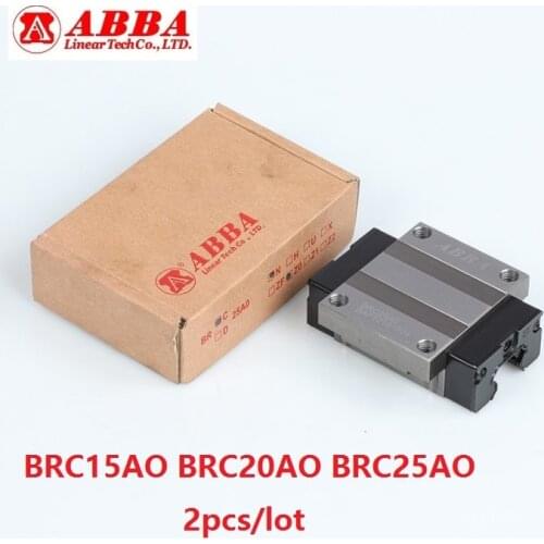 2pcs/lot Original Taiwan ABBA BRC15AO BRC20AO BRC25AO/BRH15A BRH20A BRH25A Slider Block Linear Rail Guide Bearing CNC 3D parts