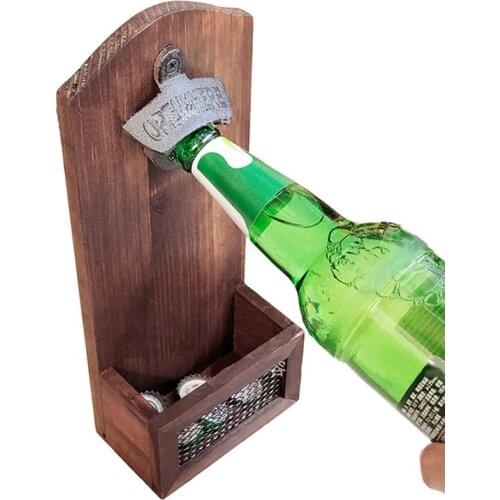 Beer Bottle Opener Creative Vintage Wall Bar Glass Bottle Wine Opener Tool Home Decoration for Bar Party Family Wedding