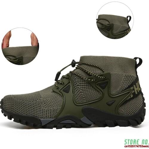 Hiking Shoes Mens Professional Outdoor Camping Mens Boots Best Hiking Shoes Wading Shoes Breathable Non-Slip Sneakers 2021