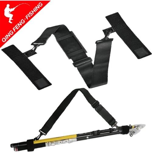 120*3.8cm Fishing Rod Carry Strap Sling Strap Adjustable Shoulder Strap Travel Tackle Holder