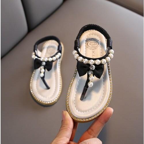 New girls sandals little Kids beaded open toe princess shoes Childrens performance shoes 2021 summer