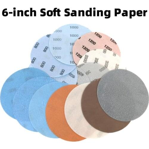 6 Inch Superfine Film Sanding Disc Soft Waterproof Sandpaper Wet Dry Automotive Paint Paper Grit Polishing Polished Grinding