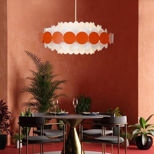 Nordic Living Room Donut Chandelier Designer Bedroom Atmosphere Table Simple Creative Children Color LED Lights