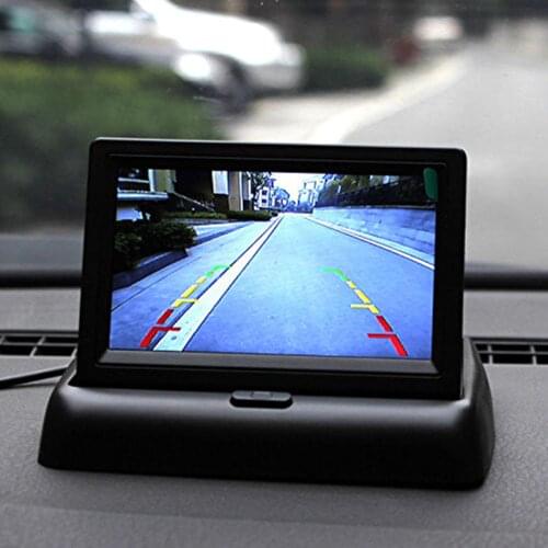 4.3 inch HD Foldable Screen Car Rear View Monitor Reversing LCD TFT Display For Car Truck Vehicle