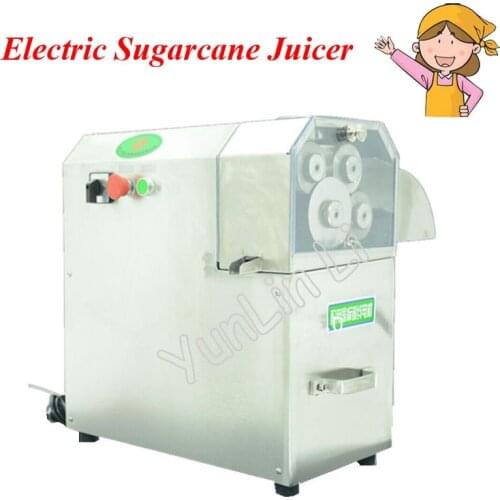 4 Rollers Sugarcane Juicer Stainless Steel Electric Sugarcane Juicer Machine with 4 Rollers Automatic Pulp Ejection
