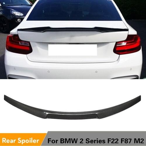 Carbon Fiber Rear Trunk Spoiler Boot Lip Wing Spoiler For BMW F87 M2 F22 220i M235i Coupe 2014 - 2019