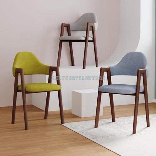 Study Chair Back Bedroom Household Simple Modern Makeup Stool Desk Cloth Restaurant Dining Table Nordic Dining Chair