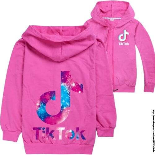 Tik Tok 3D Printed Hoodies zipper Streetwear Fashion print hoodie boy Sweatshirt coats 6 colors Tracksuit Hoody 5-14years