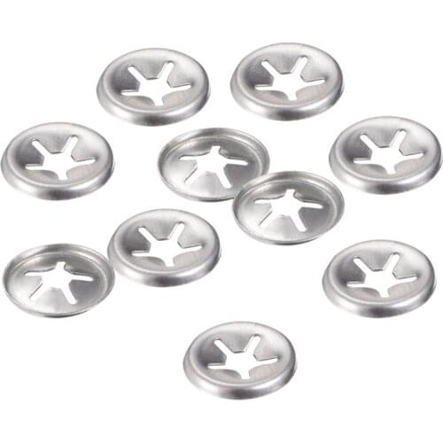 Uxcell 10pcs M3/4/5/6/7/8/10/14/16 Internal Tooth Starlock Washer 304Stainless Steel Locking Speed Clip Hardware Anti-corrosion