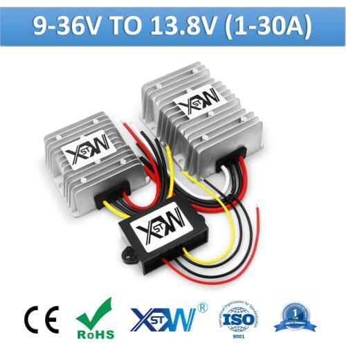 XWST DC To DC 12V 24V 9-36V To 13.8V 1A 5A 10A 25A 30A Boost Buck Converter 13.8 Volts Voltage Stabilizer Regulator Waterproof