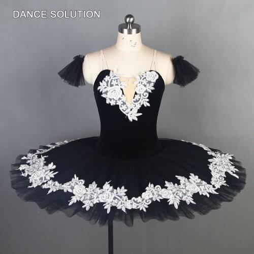 BLL110-4 Adult & Children Dance Ballet Tutu with Black Velvet Top Dancer Stage Performance Ballet Costumes Solo Leotard Tutu