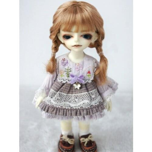 1/12 Doll wigs JD571 4-5inch 11-13 CM Smart curly braids Hair Short Anna BJD wig Synthetic mohair dolls accessories