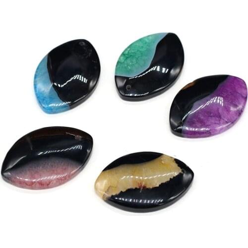 Horse Eye Shaped Two-colors Pendant Charms For DIY Necklace Handiwork Sewing Craft Jewelry Accessory Making