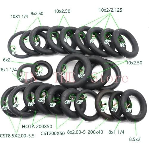 10X2.50 /2.125 6x1 1/4 8.5x2 9x2.50 Tube Innertube for Mini Electric Scooter Baby Stroller Pram Scooter 6/8/9/10 Inch