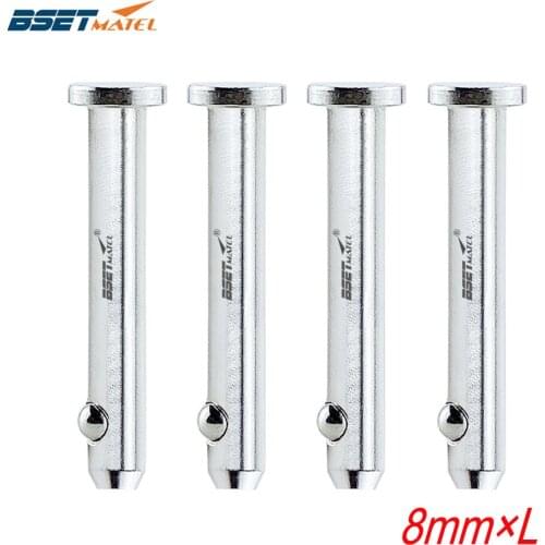 4X 8mm 316 Stainless Steel Dowel Pin Flat Head Cylindrical Pin Positioning Pins Quick Release Ball Pin Retainer Farm Lawn Garden