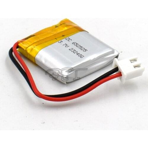 5Pcs 400mAH 652525 Polymer Rechargeable lithium 3.7V With Plug Li-ion Liion Battery for GPS Cell phone Speaker Navigater Camera